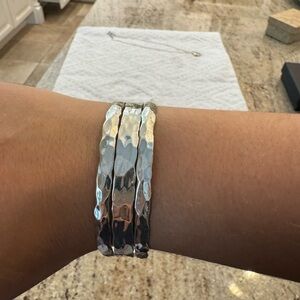 Silver bangle bracelet